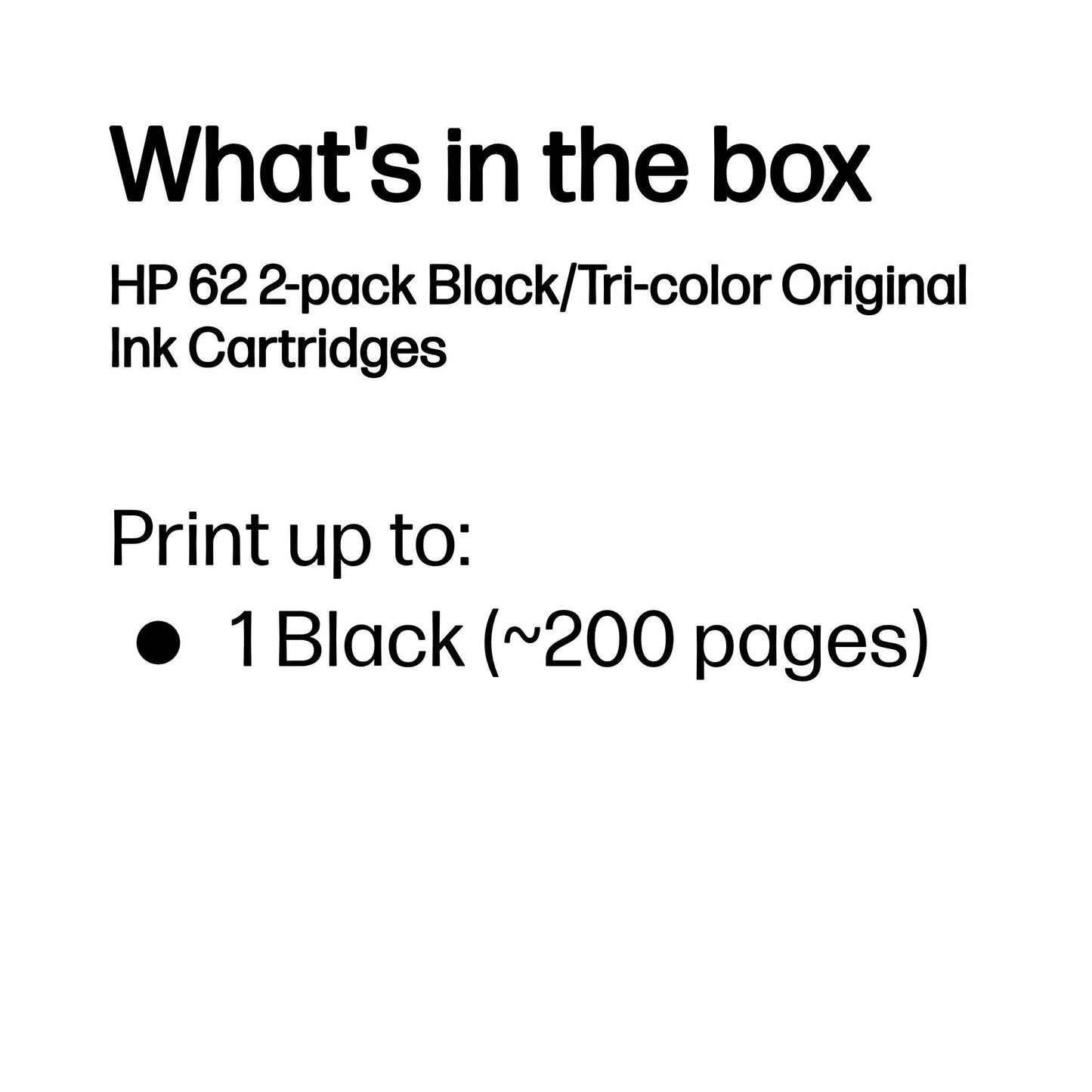 HP 62 2-pack Black/Tri-color Original Ink Cartridges