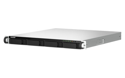 QNAP TS-464U-RP NAS Rack (1U) Intel® Celeron® N5095 8 GB DDR4 0 TB QNAP Turbo System Aluminium, Black