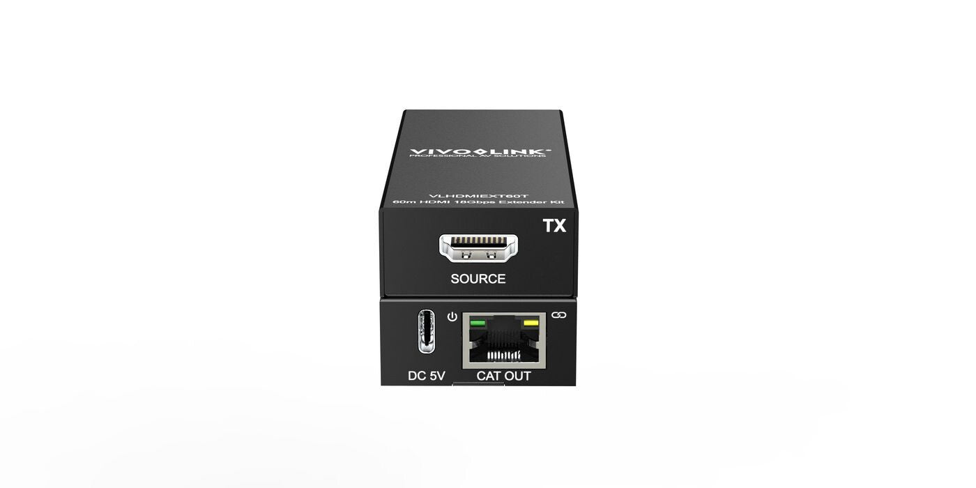 Vivolink VLHDMIEXT60 AV extender AV transmitter & receiver Black