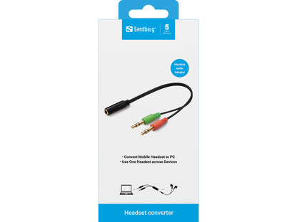 Sandberg Headset converter(mobile) PC