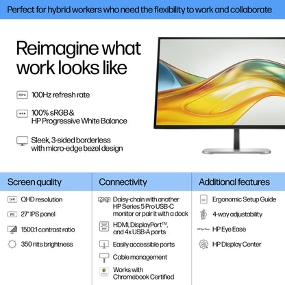 HP Series 5 Pro 27 inch QHD Monitor - 527pq