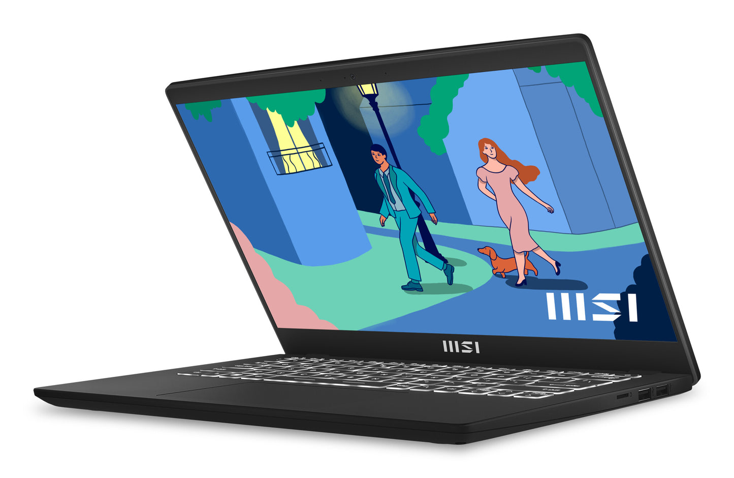 MSI Modern 14 C7M-074UK AMD Ryzen™ 5 7530U Laptop 35.6 cm (14") Full HD 8 GB DDR4-SDRAM 512 GB SSD Wi-Fi 6E (802.11ax) Windows 11 Home Black