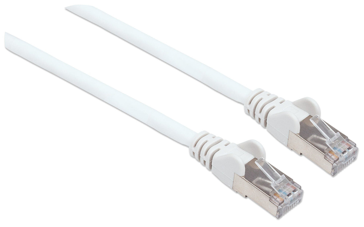 Intellinet Network Patch Cable, Cat6, 1m, White, Copper, S/FTP, LSOH / LSZH, PVC, RJ45, Gold Plated Contacts, Snagless, Booted, Lifetime Warranty