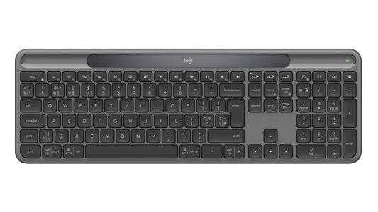 Logitech Signature Slim Solar+ K980 keyboard Universal RF Wireless + Bluetooth QWERTY UK English Graphite