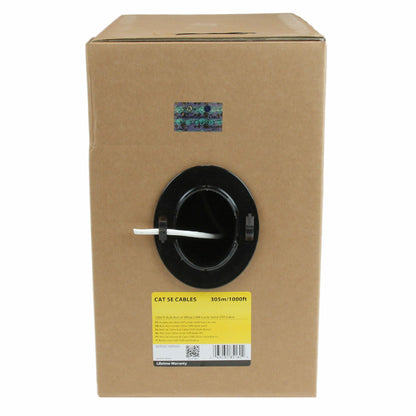 StarTech.com Bulk Cat 5e Ethernet Cable - 1000 ft. (304,8m) - Solid - CMR-Rated - White - TAA Compliant