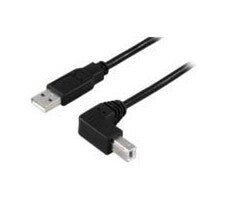 Microconnect USBAB2ANGLE10 USB cable USB 2.0 10 m USB A USB B Black