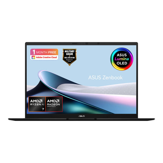 ASUS Zenbook 14 OLED UM3406GA-QD031W Copilot+ PC AMD Ryzen™ AI 7 445 Laptop 35.6 cm (14") WUXGA 32 GB LPDDR5x-SDRAM 1 TB SSD Wi-Fi 6E (802.11ax) Windows 11 Home Black