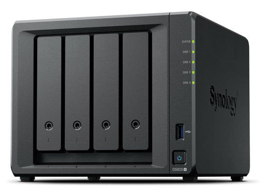 Synology DiskStation DS925+ NAS/storage server Ryzen Embedded V1500B 4 GB DDR4 0 TB Black