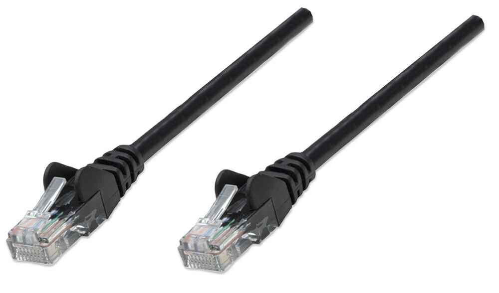Intellinet Network Patch Cable, Cat5e, 5m, Black, CCA, U/UTP, PVC, RJ45, Gold Plated Contacts, Snagless, Booted, Lifetime Warranty