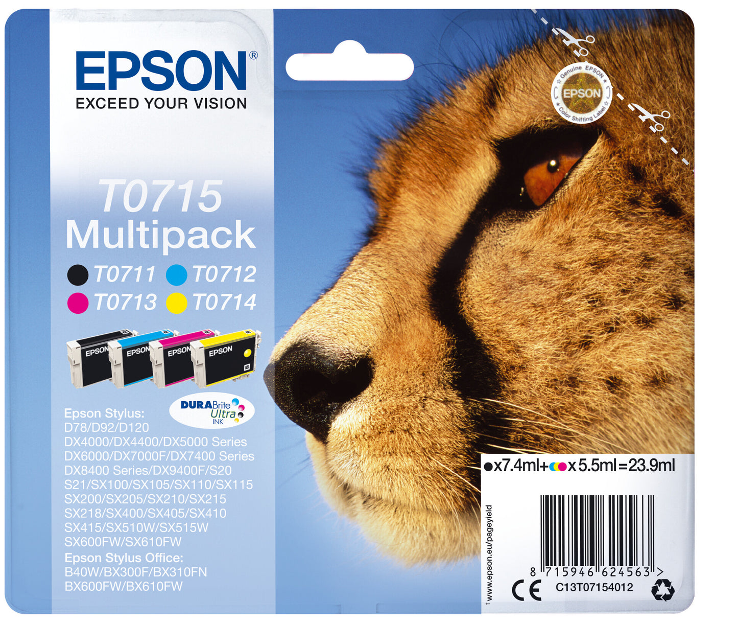 Epson Multipack 4-colours T0715 DURABrite Ultra Ink