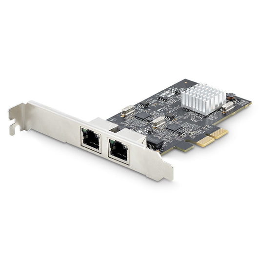 StarTech.com 2-Port 2.5Gbps NBASE-T PCIe Network Card, Intel I225-V, Dual-Port Computer Network Card, Multi-Gigabit NIC, PCI Express Server LAN Card, Desktop Ethernet Interface