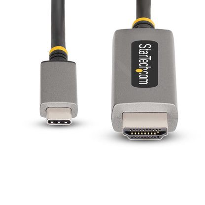 StarTech.com 6ft (2m) USB-C to HDMI Adapter Cable, 8K 60Hz, 4K 144Hz, HDR10, USB Type-C to HDMI 2.1 Video Converter Cable, USB-C DP Alt Mode/USB4/Thunderbolt 3/4 Compatible - USB-C Laptop to HDMI Monitor