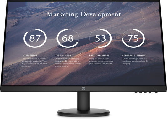 HP P27v G4 computer monitor 68.6 cm (27") 1920 x 1080 pixels Full HD LCD Black