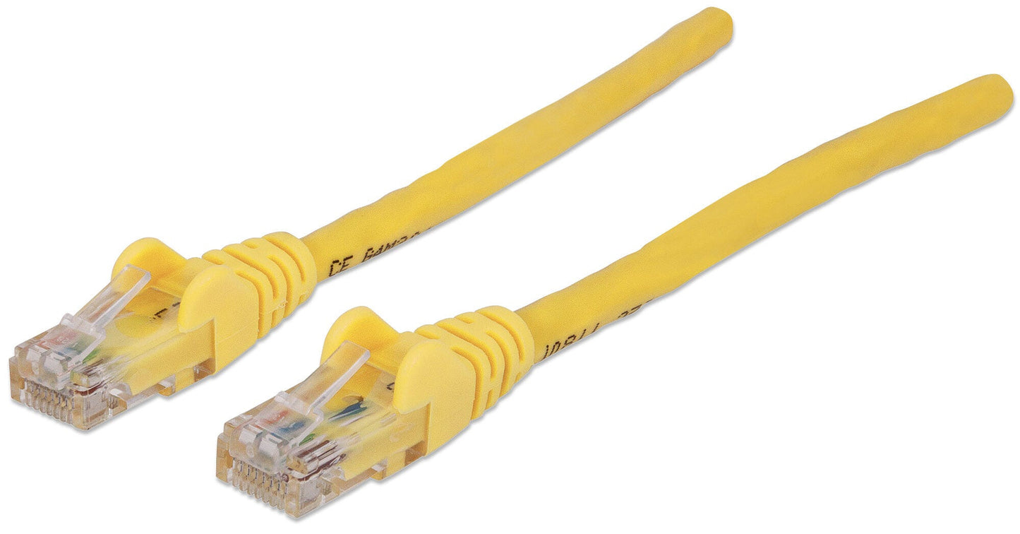 Intellinet Network Patch Cable, Cat6A, 30m, Yellow, Copper, S/FTP, LSOH / LSZH, PVC, RJ45, Gold Plated Contacts, Snagless, Booted, Lifetime Warranty