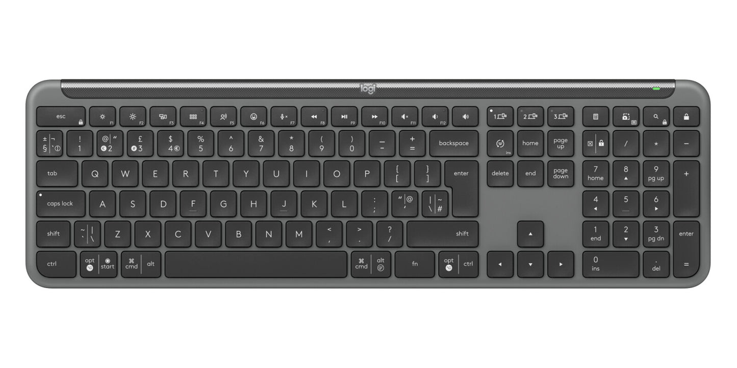 Logitech Signature Slim MK950 for Business keyboard Mouse included Office RF Wireless + Bluetooth QWERTY UK English Graphite