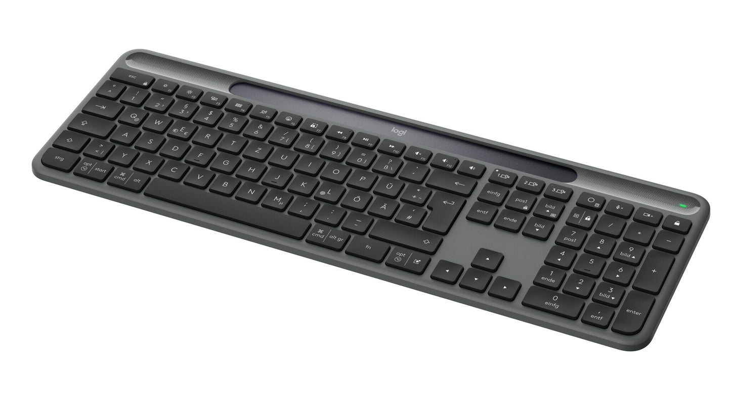 Logitech Signature Slim Solar + K980 keyboard Universal RF Wireless + Bluetooth QWERTZ German Graphite