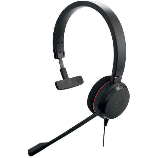 Jabra Evolve 20 Headset Wired Head-band Office/Call center USB-C / USB-A, Boom microphone, black