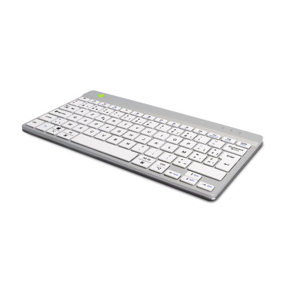 R-Go Tools Ergonomic keyboard R-Go Compact Break, compact keyboard with break software, AZERTY (BE), Bluetooth, white