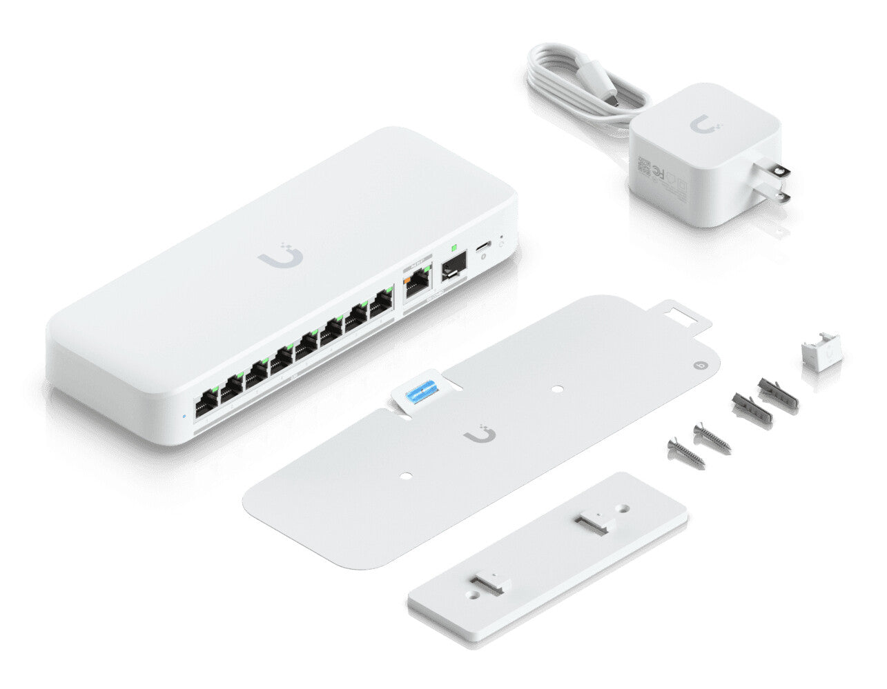 Ubiquiti UniFi Flex 2.5G Managed L2 2.5G Ethernet (100/1000/2500) Power over Ethernet (PoE) Desktop/Wall-Mounting White