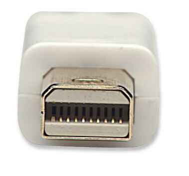 Manhattan Mini DisplayPort 1.2 Cable, 4K@60Hz, 1m, Male to Male, Bi-Directional, White, Lifetime Warranty, Equivalent to MDPMM1MW