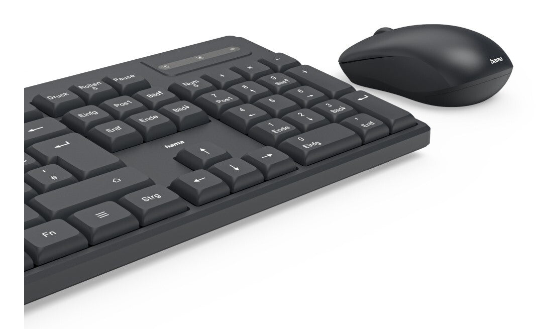 Hama WKM-100 keyboard Mouse included Universal RF Wireless QWERTY UK International Black