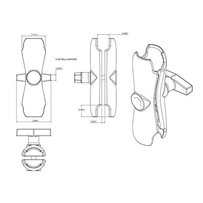 RAM Mounts Double Socket Arm