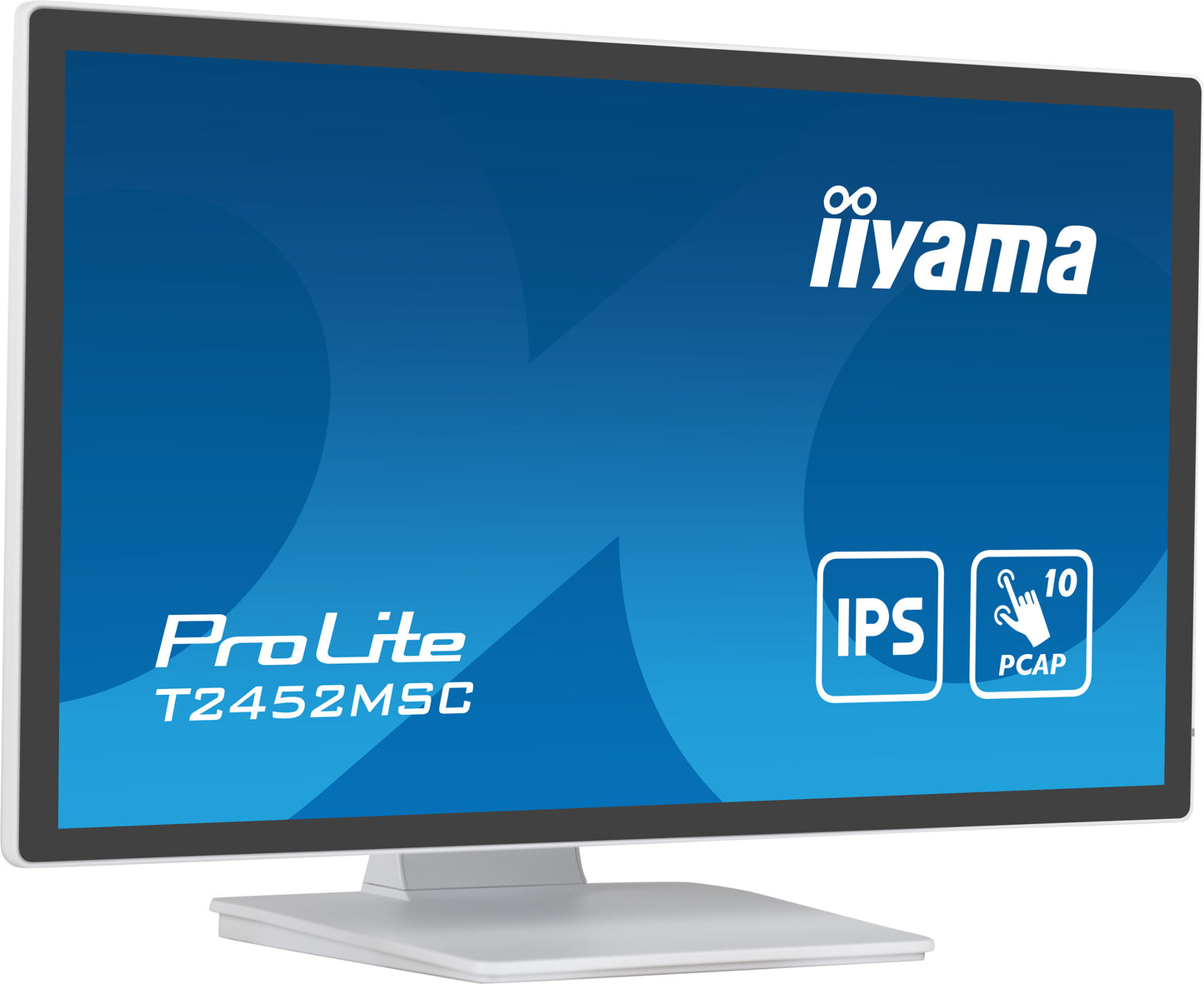 iiyama ProLite T2452MSC-W1 computer monitor 60.5 cm (23.8") 1920 x 1080 pixels Full HD LCD Touchscreen Multi-user White