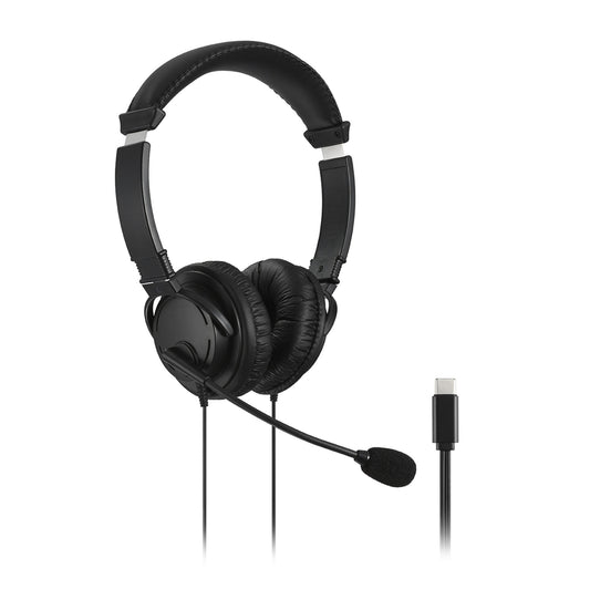 Kensington Classic USB-C Headset with Mic, Head-band, Wired connection, Boom microphone