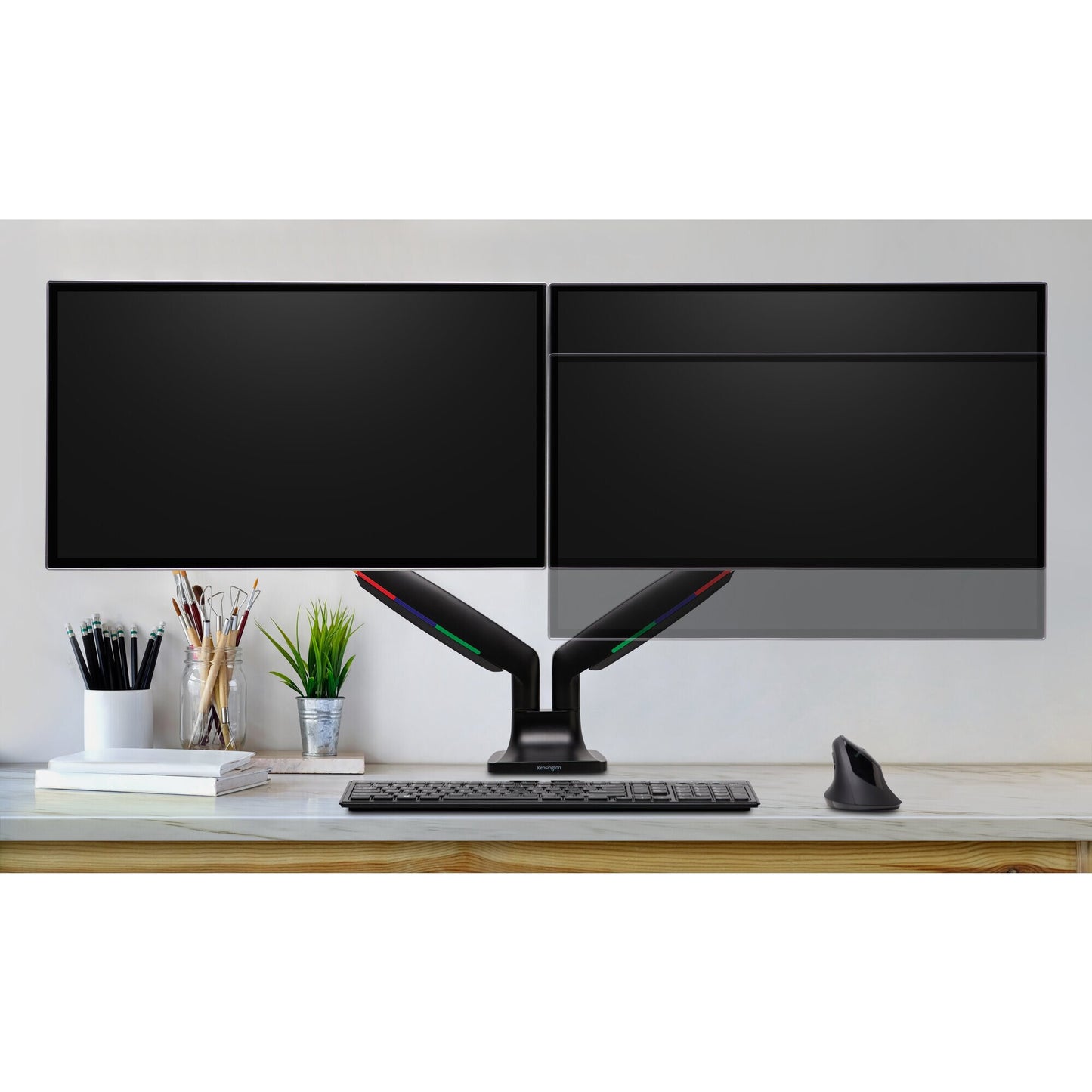 Kensington SmartFit One-Touch Height-Adjustable Dual Monitor Arm