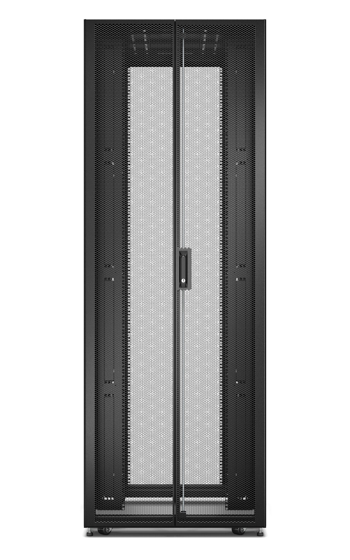 APC Easy Rack, 48U, Black, With Roof, Castors, Feet, 4 Brackets, and Side Panels, No Bottom, 2258H x 800W x 1200D mm