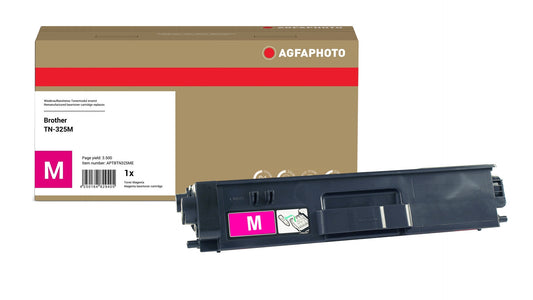 AgfaPhoto Compatible Toner Cartridge, Magenta, Replacement for Brother TN-325M, 3500 Pages