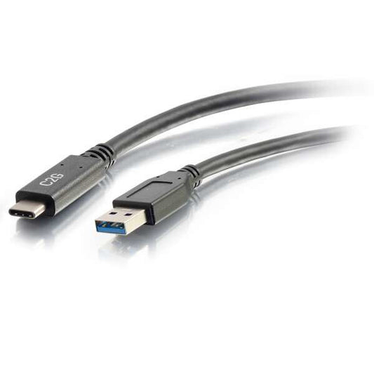 C2G 6ft (1.8m) USB-C® to USB-A 3.2 Gen 1 (5Gbps) Cable M/M - Black
