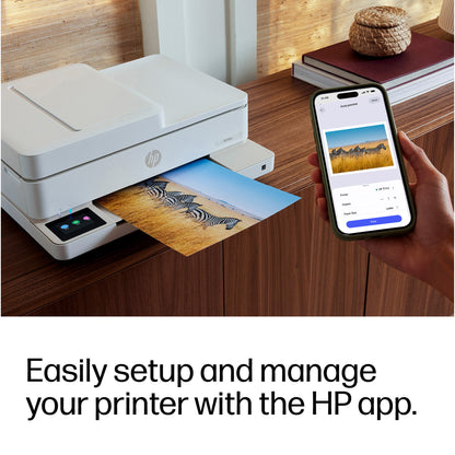 HP ENVY 6530e Wireless All-in-One Color Printer, Instant Ink; Photo printing