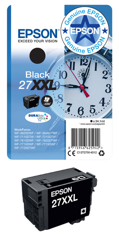Epson Alarm clock Singlepack Magenta 27XL DURABrite Ultra Ink
