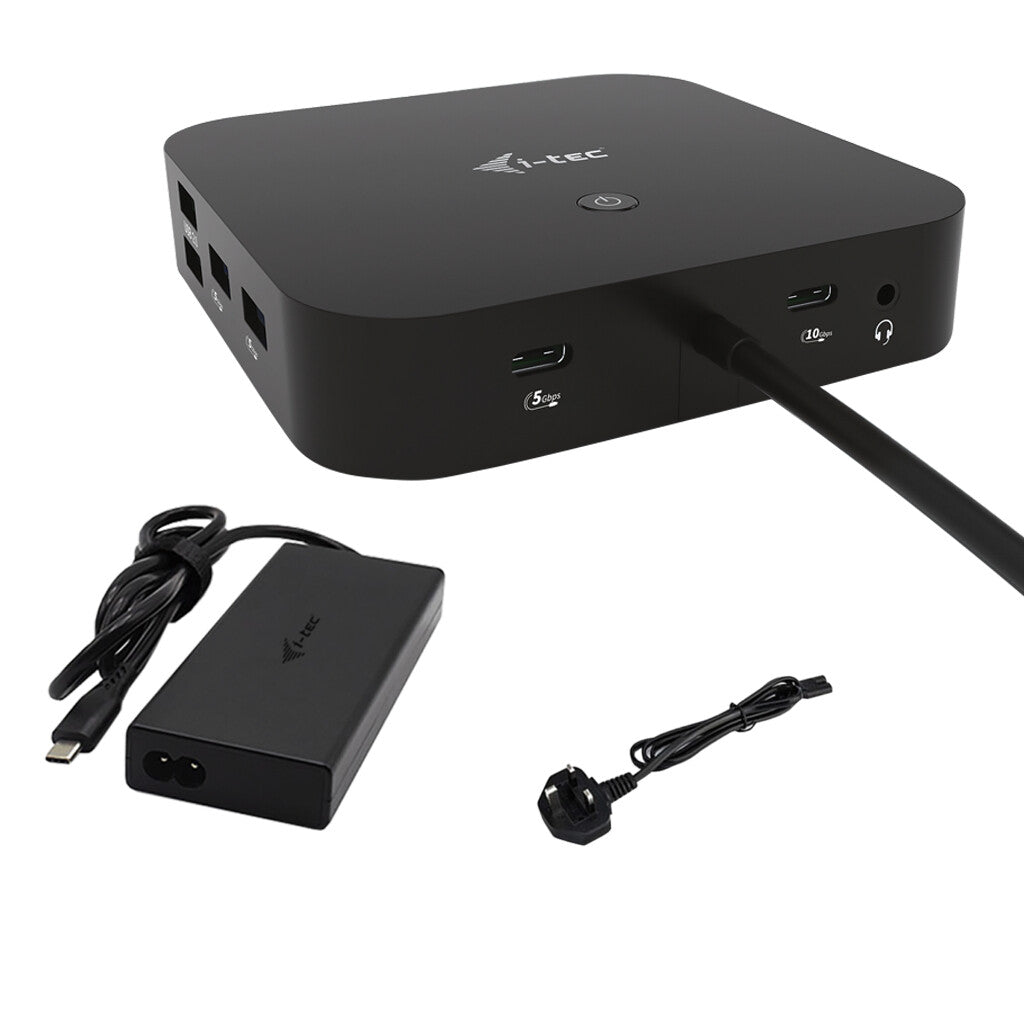 i-tec USB-C HDMI DP Docking Station with Power Delivery 100 W + Universal Charger 100 W