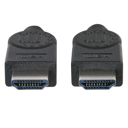 Manhattan HDMI 4K@30Hz Cable with Ethernet, 3m, Suitable for ALL 1080p/HD and majority of 4K uses (check your system 4K specification to be sure), Male to Male, Black, Ultra HD 4k x 2k, Lifetime Warranty, High Speed, Equivalent to HDMM3MHS