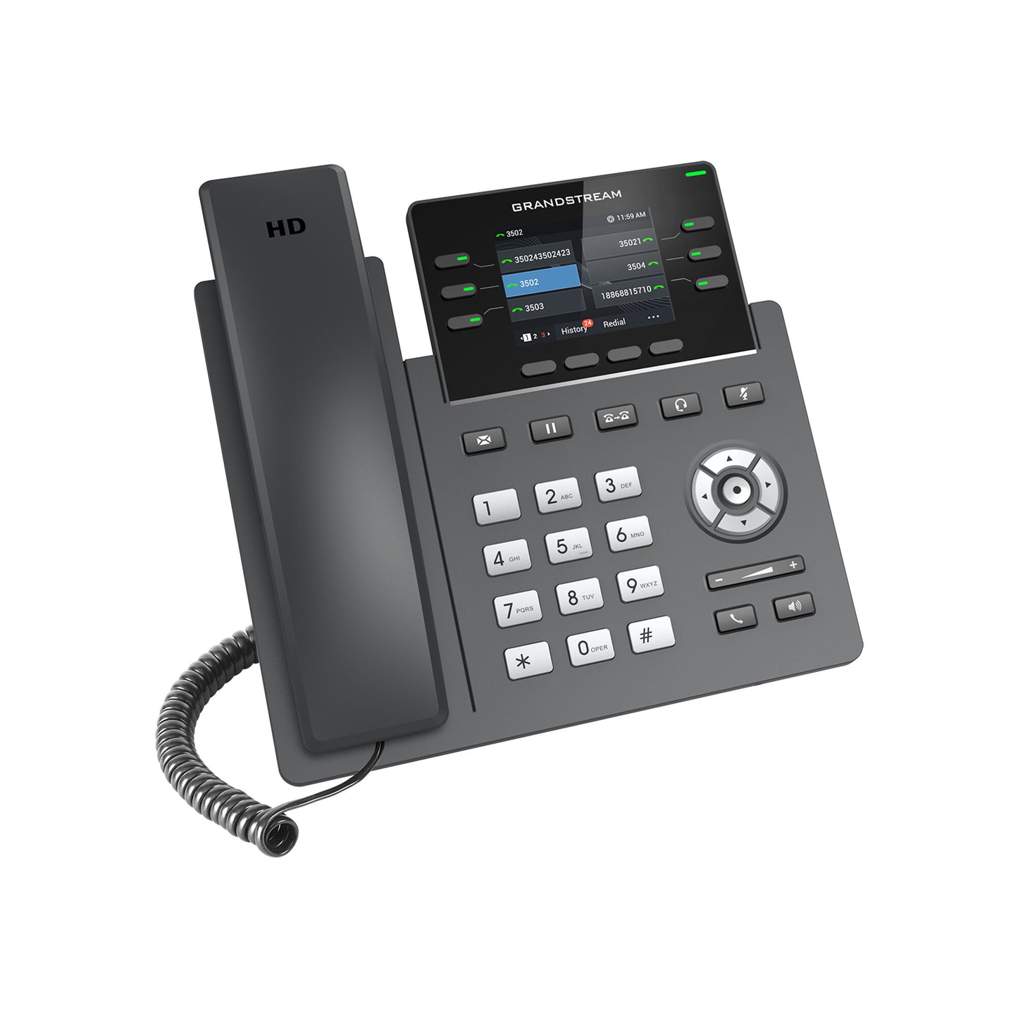 Grandstream Networks GRP2613W IP phone Black 4 lines TFT