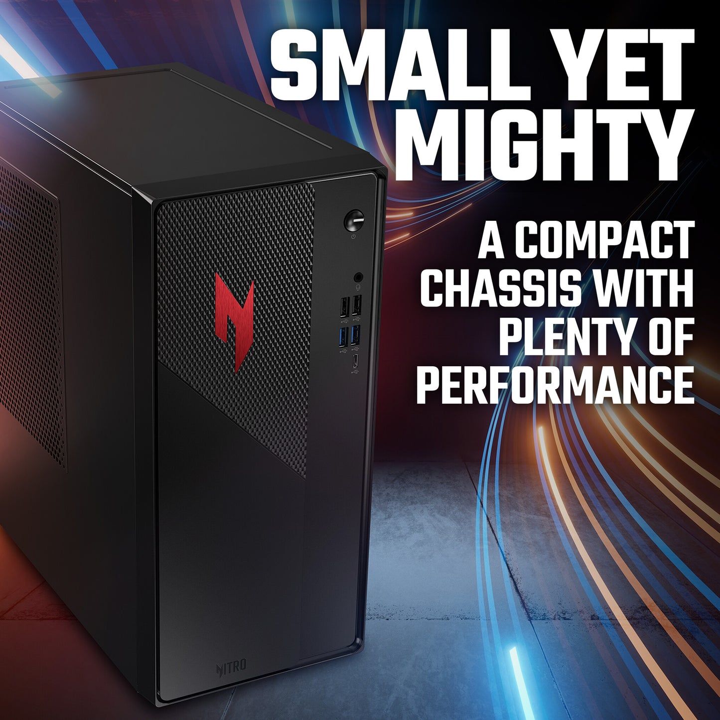 Acer NITRO 20 N20-101 Gaming Desktop - Intel Core 5-210H, 16GB, 512GB SSD, Nvidia GeForce RTX 5060, Windows 11, Black