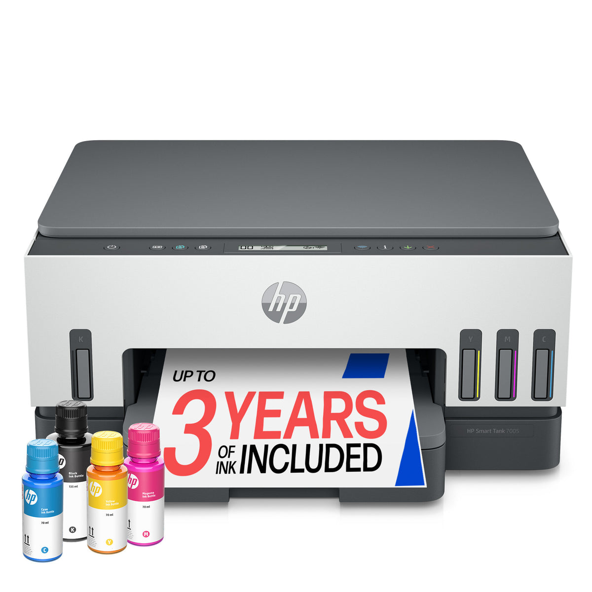 HP Smart Tank 7005 Wireless All-in-One Color Printer, Two-sided printing; Copier, Scanner