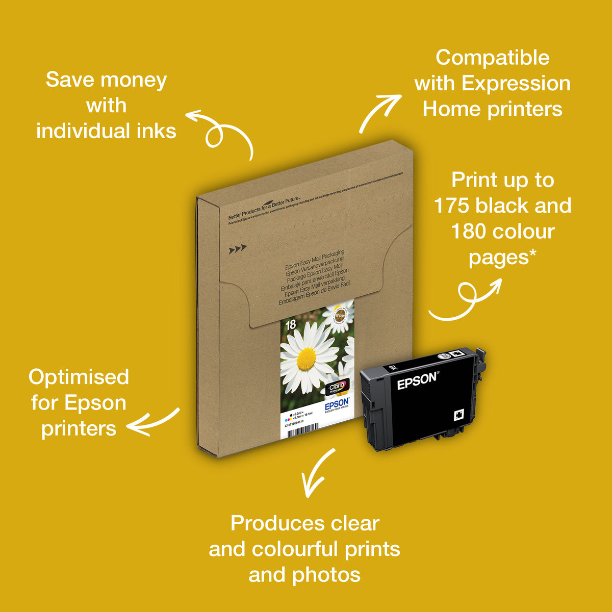 Epson Daisy 18 Claria Home Multipack 4-colours EasyMail Ink
