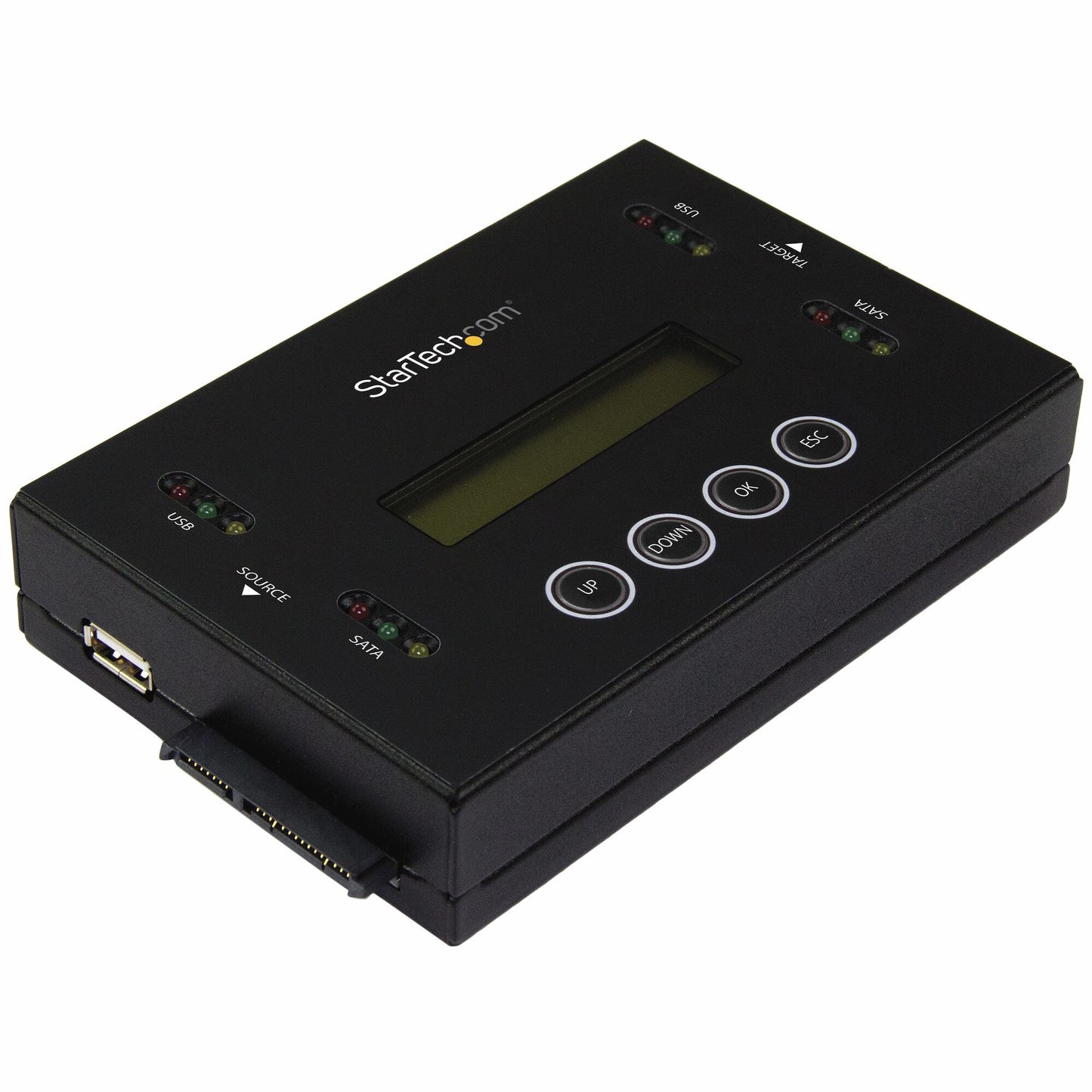 StarTech.com 1:1 Standalone Hard Drive and USB Flash Disk Duplicator and Eraser, USB Thumb Drive and SATA HDD/SSD Disk Cloner and Eraser, Hardrive Copier/Sanitizer/Wiper, LCD display, TAA
