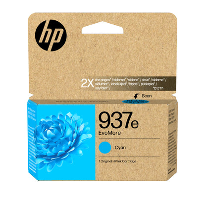 HP 937e EvoMore Cyan Original Ink Cartridge