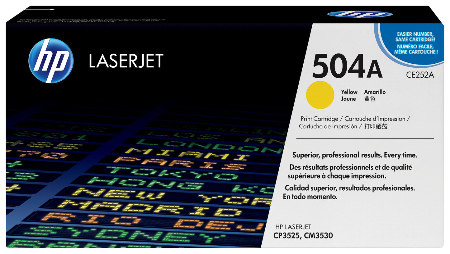 HP 504A Yellow Original LaserJet Toner Cartridge