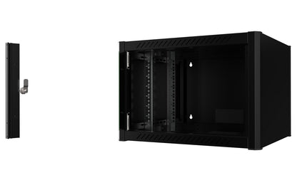 Lanview RWM07U56BL rack cabinet 7U Wall mounted rack Black