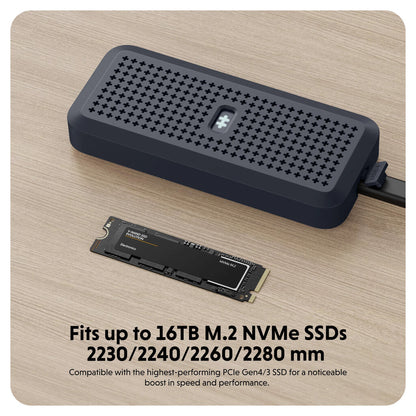 HYPER HD5001GL storage drive enclosure SSD enclosure Black M.2