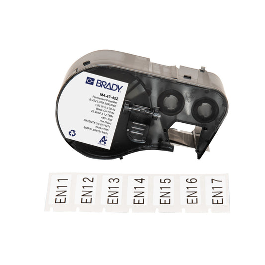 Brady M4-47-422 printer label Black, White Self-adhesive printer label