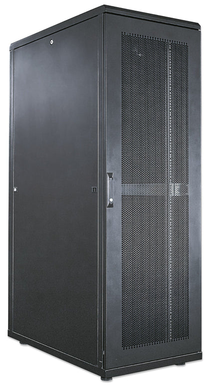 Intellinet Network Cabinet, Free Standing (Standard), 36U, Usable Depth 123 to 773mm/Width 503mm, Black, Flatpack, Max 1500kg, Server Rack, IP20 rated, 19", Steel, Multi-Point Door Lock, One Lock Per Side Panel, Three Year Warranty