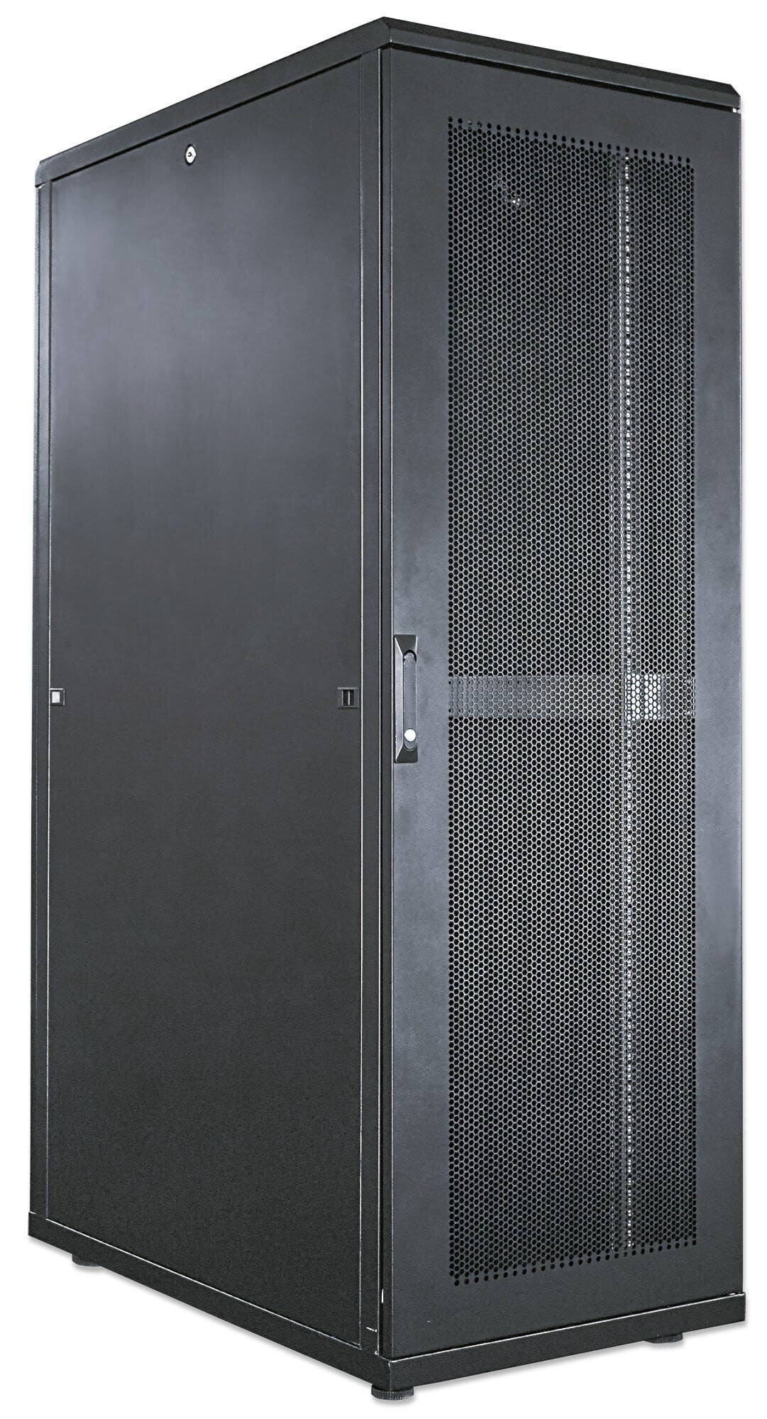 Intellinet 19" Server Cabinet - Free Standing, 42U, 800x1000mm (width x depth), Black, Assembled, Max 1500kg, Multi-Point Door Lock, One Lock Per Side Panel, Usable Depth 123 to 773mm, IP20 rated, Rack, Steel