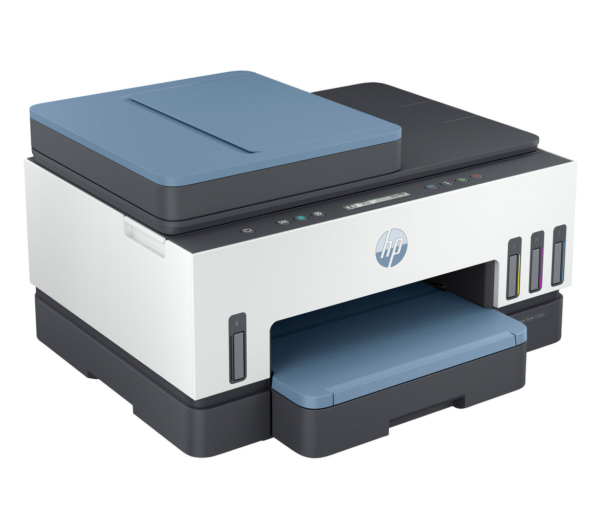 HP Smart Tank 7308 Wireless All-in-One Color Printer, Up to 2 Years of ink included; Two-sided printing; Copier, Scanner