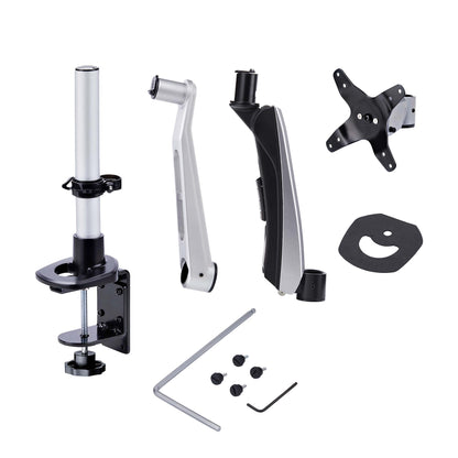 StarTech.com Desk Mount Monitor Arm For 27in 16:9 or 30in 21:9 Ultrawide Screens, VESA 75x75/100x100, Tool-Less Mechanical Spring Arm, C-Clamp/Grommet, TAA